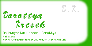 dorottya krcsek business card